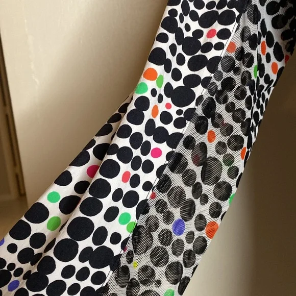 NWOT! IBKUL Geometric Dot Print Crew Neck Long Sleeve UPF 50 Golf Dress - Size S - Picture 2 of 5